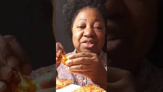 ASMR eating a Little Caesars' Buffalo wing