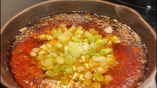 Making chili oil from “nuoc beo”