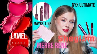 Lamel FLAMY|Maybelline SKY HIGH|Pierre Rene|NYX Ultimate|Бронзер,румяна SHEGLAM|НОВА КОСМЕТИКА