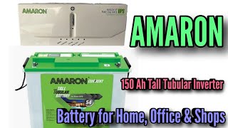 AMARON Current-AR150TN54(AAM-CR-AR150TN54)150 Ah Tall Tubular Inverter Battery for Home,Office,Shop|