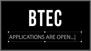 BTEC applications now open!