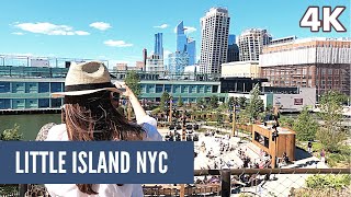 [4K] NYC🗽 Walk - Beautiful Blue Sky New York City's Newest Park Little Islands Daytime Version🇺🇸