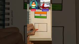 Indian flag 🇮🇳 || England flag 🏴󠁧󠁢󠁥󠁮󠁧󠁿 || Independence day drawing #art #viral #reels #flag #shorts