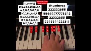 Somebody That I Used To Know piano tutorial (letters and numbers)