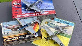 Airfix 1/72 P51 Mustang Starter kit 2024 versus 1970’s predecessors