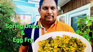 Spring Onion Egg Fry | வெங்காயத்தாள் முட்டைப் பொரியல் | Spring Onion and Egg fry