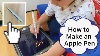 How to Make an Apple Pen / Stylus | Skylar makes his own Apple Pen/Stylus | DIY Kids Craft