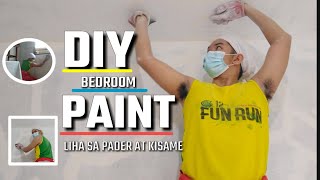 DIY BEDROOM PAINT PAGLIHA SA MASILYA NG PADER AT KISAME PART 3