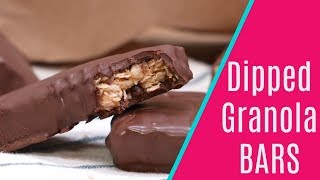 Chocolate Chip Dipped Granola Bars