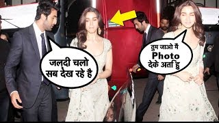 Alia Bhatt Shows Wired Attitude To Ranbir Kapoor While Going Out With Him In Night Party!