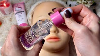 ASMR APLICADO- TRATAMENTO FACIAL COMPLETO + massagem que te fará derreter de sono