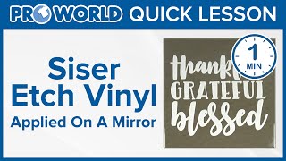 Using Etch Vinyl On A Mirror