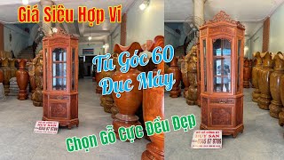 Siêu Rẻ Chiếc Tủ Góc 60 Đục Máy CNC Hương Đá, Chọn Gỗ Quá Đẹp