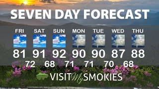 Gatlinburg and Pigeon Forge Weather for Weekend of July 5 2024.