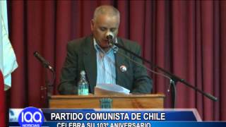 PARTIDO COMUNISTA DE CHILE CELEBRA SU 103° ANIVERSARIO