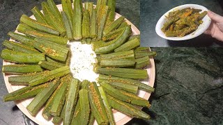 ek baar bharwa bhindi banayege is tarike se to 2 roti ki jagah 4 roti kha jayenge.