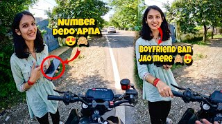 Cute Stranger Girl Reaction On My ZX10R & Random Cute Girl Ask Ride On ZX10R & She Ask My Number 😍