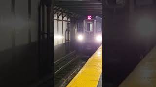 R142 2 train arrives Franklin Ave