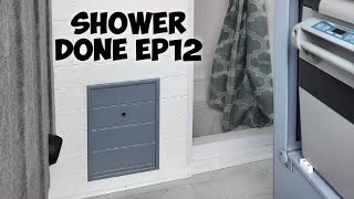 Shower Done MWB Campervan Rebuilding our off grid Van Conversion Ep12