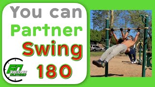 DYNAMIC CALISTHENICS: Learn the Partner Swing 180 - #shorts