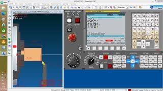 G71.Цикл чернового продольного точения. Занятие 13 ч.1. Fanuc 0i-T токарный. Симулятор SCNC SwanSoft