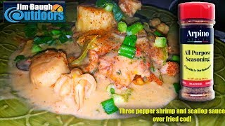 Arpino shrimp & scallop butter pepper sauce perfect over fried cod the best seafood dinner