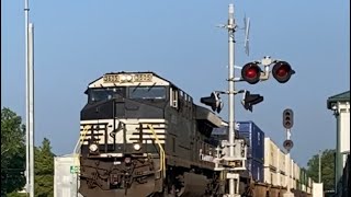 NS 288 passing the Depot in Rural Retreat, VA!