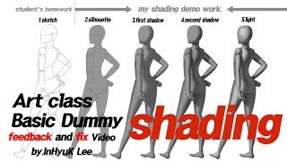 InHyuk Lee's Art class: How to Shading on Basic Dummy (이인혁 그림수업:인체도형 명암설명)