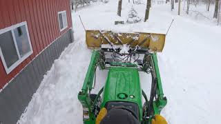 PLOWING Snow   John Deere 3038e tractor   ourbig houseinthelittlewoods   #2