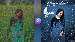 PicsArt blue and bird effect photo editing | PicsArt background colour change | photo editing