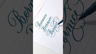 Bernice Written In Calligraphy 3 Ways: Basic, Modern And Flourished #calligraphy #lettering