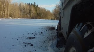 Volvo Valp i snö med snökejdor