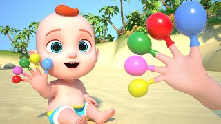 Balloon Finger Family (Beach Version) | Finger Family Song 8 Minutes + More Nursery Rhymes