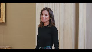 Letizia recupera sus pantalones verdes más cómodos en su último acto