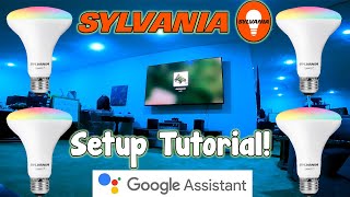 SYLVANIA Wifi Smart Light Bulbs | Full Color & Tunable White BR30 | Alexa & Google Home Compatible!