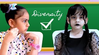 Wednesday goes to School with Mishka/Diversity at School/Mishka Pretend Play.