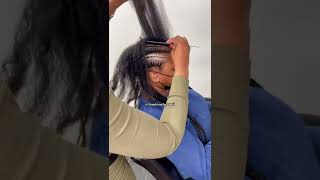 Straight Back Feedin Cornrows on Natural Hair | Protective Hairstyle