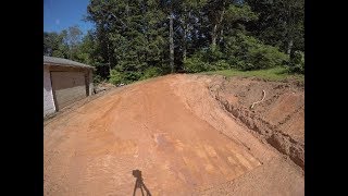 Excavating for an above ground pool.