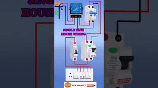 Single face house wiring isolator MCB with board wiring connection diagram #shorts #wiring