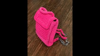 Рюкзак из трикотажной пряжи. Рюкзак своими руками. Knitted yarn backpack. DIY backpack.