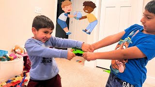 Kids Pretend Play to Fight | Kids Learning Good Manners |