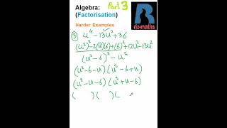 Mathematics: Algebra Special Factorization Part 3