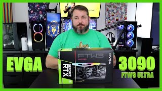 EVGA RTX 3090 FTW3 Ultra Unboxing, Size Comparison, Install, and Overview.