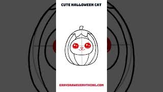 Cute halloween cat drawing #easytodraw #cutedraws #halloweendrawing