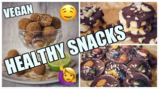 3 SWEET DELICIOUS VEGAN SNACKS w. NO REFINED SUGARS (easy recipes)