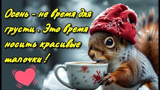 🌞☕Самого доброго осеннего  утра!🍁Благословенного дня!🌞Красивая музыкальная открытка🍁