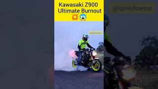 Ultimate Burnout On Kawasaki z900 😳😱💥 #shorts #viral #kawasakiz900