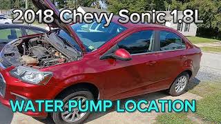 2018 Chevy Sonic 1.8L Water pump location