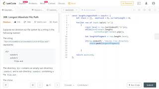 LeetCode 388. [Medium] Longest Absolute File Path