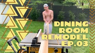 We Built a DIY Wood Accent Wall! DIY Dining Room Make Over - Ep.03